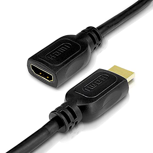 PerfectHD 4K HDMI Kabel - HDMI Verlängerung - Ultra HD 2160p - Verlängerungskabel 1 m - Full HD 1080p - schwarz - 6 Verschiedene Längen