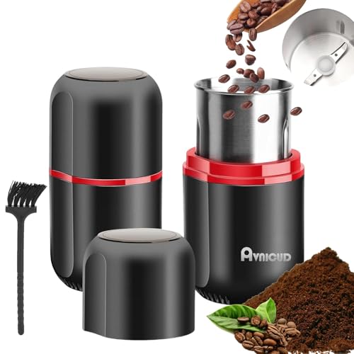 elektrische kaffeemühle - 120 g Fassungsvermögen Gewürzmühle für Nüsse Gewürze Getreide Paprika 150 W elektrische Mühle mit Bürste Schwarz