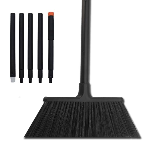 Xifando 137,2 cm langer Haushaltsbesen mit Eisenstiel – verstellbarer, robuster Besen für Innen- und Außenreinigung, geeignet für Häuser, Garagen, Küchen, Badezimmer, Einkaufszentren, Büros und Höfe