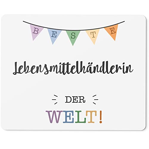 JUNIWORDS Mauspad Mousepad, Beste Lebensmittelhändlerin der Welt (5708790)