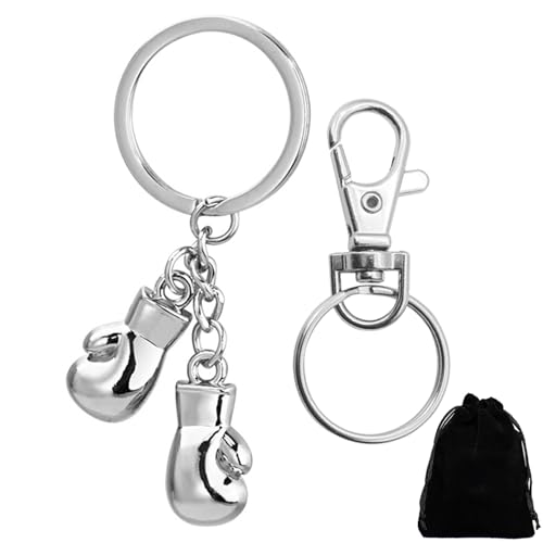 GENSMILE Boxhandschuh-Schlüsselanhänger Geschenk für Männer - Boxer-Geschenke Schlüsselring für Boxliebhaber, Mini-Metall-Boxhandschuh-Schlüsselanhänger Anhänger, Boxsport-Fans Schlüsselanhänger