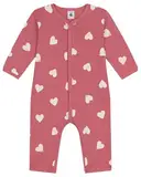 Petit Bateau A0B9S Langärmliger, Fußloser Schlafanzug Baby Mädchen Rosewood/Marshmallow 6 Monate