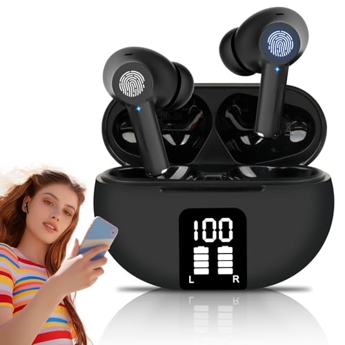 Sprachübersetzer Kohrhörer, 144 Sprachen AI Intelligenter Bluetooth Übersetzungs Earbuds, HD Rauschunterdrückung M10 Übersetzer Kohrhörer mit APP, Unterstützt Musik und Zwei-Wege-Übersetzung