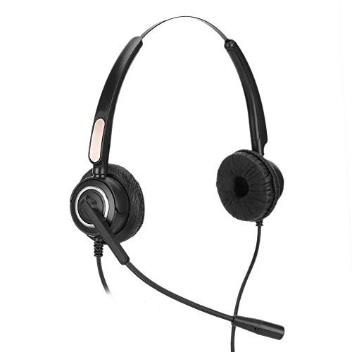 Rankomu Computer Headset USB Computer Headset, Einstellbares Komfortables Service Headset für Telefonanbieter, Geräuschunterdrückung, Over-Ear-Design, kompatibel mit PC und Laptop