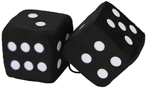 Sumex JUMBO20 Plüschwürfel Groß, Schwarz, 9 x 9 cm