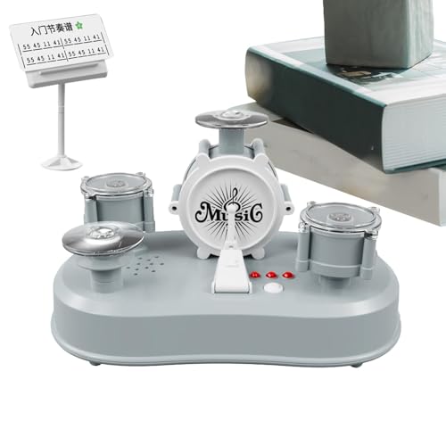 Desktop -Drum -Set, Finger -Drum -Set - Kleine tragbare Drum -Set für Kinder | Pädagogische Percussion, Klang und Lichteffekte, Miniatur -Musikinstrumente, Desktop -Geräte für Kinder Erwachsene