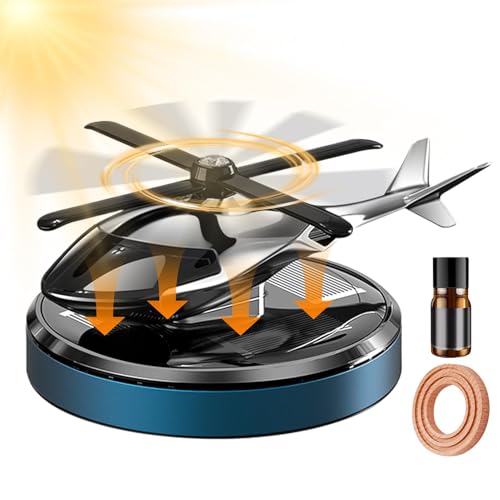 Hubschrauber Auto Duft Diffuser, Armaturenbrett Hubschrauber Duft Diffusor, Hubschrauber Solarenergie Rotierender Aromatherapie Diffusor für Auto, SUV, LKW
