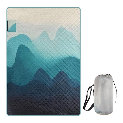 TOMSHOO Camping Decke, Ultraleicht Kleines Packmaß Reisedecke Thermodecke Picknickdecke mit Reißverschlusstasche, Wasserdicht & Warme Thermo Reise Blanket für Outdoor, Travel, Picnic, mehr