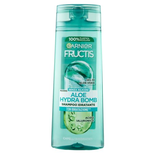 Garnier Fructis Feuchtigkeitsspendendes Shampoo für trockenes Haar, mit Aloe Vera, für gesundes und entwirrtes Haar, Aloe Hydra Bomb, 250 ml