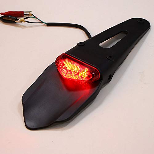 Generic Universal LED Bremslicht Motorrad Fender Rücklicht Dirt Bike LED Bremse Licht mit Halterung für Motorrad Dirt Bike XR250 XR400 XR650 WR250F WR450F CRF250x CRF450