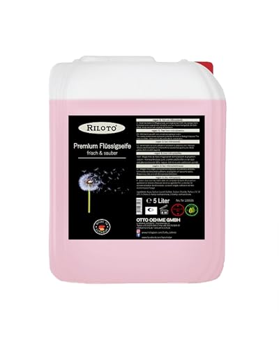 Lorito frisch & sauber Premium Flüssigseife 5L vegan - Handseife flüssig zur sanften & schonenden Handreinigung, Wohlduftende Nachfüllseife für Seifenspender