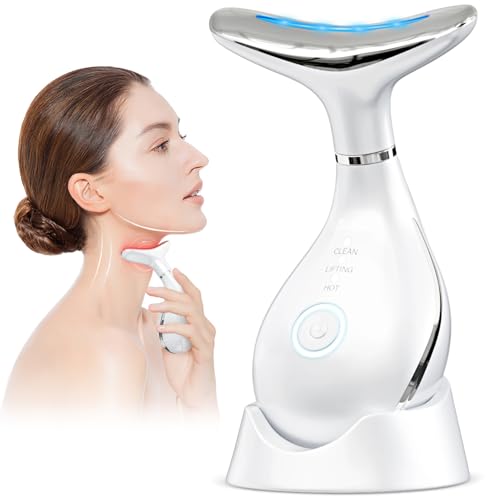 Gesichtsmassagegerät Gegen Falten Face massagegerät: EMS Gerät für Gesicht Anti-Falten 42℃ V zur Verbesserung von Hals- und Nasolabialfalten – Hautstraffung Lifting 3 Modi Straffung Face Lifting