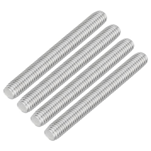 QUARKZMAN 4 Stück Vollgewindespindel, M10 x 80mm, 304 Edelstahl, Rechtsgewinde, Gewindestangen, M10-1,5 Gewindesteigung für Möbel- und Maschinenmontage