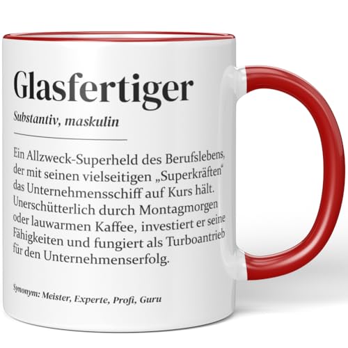 JUNIWORDS Tasse, Definition Glasfertiger, Rot (7215970)