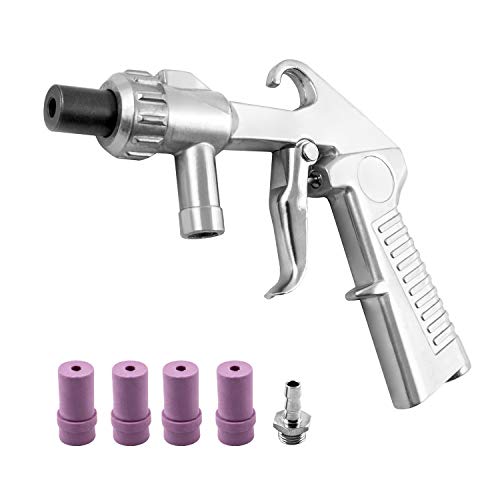 QWORK® Sandstrahlpistole, mit 4 Keramikdüsen, für Sandstrahler.