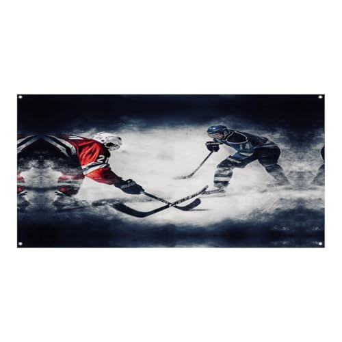 Event-Banner, Eishockey-Kunstdruck, langlebig, Festival-Banner, wiederverwendbar, Party-Dekoration, perfekt für Partys, Firmenfeiern und Feiern