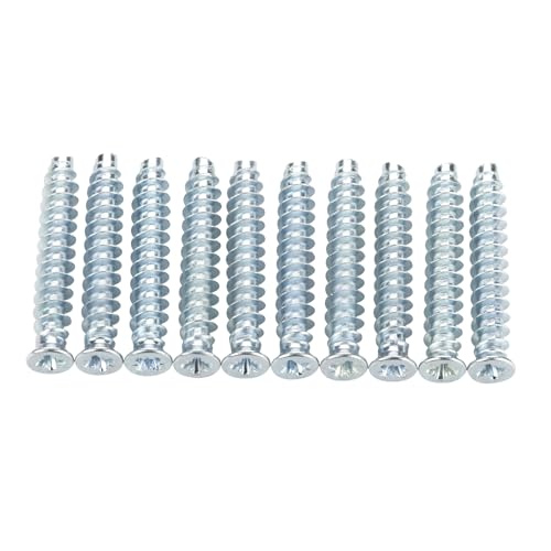 SOTECH 10er Set Euroschrauben für Distanzleisten Euro-Senkkopfschrauben 6x35 mm Kreuzschlitz Möbelmontage