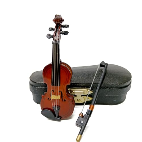 Vocdikficy 10 cm Große Mini-Musikinstrumente, Geigenmodell-Ornamente, Wohnaccessoires, Bastelgeschenke zum Geburtstag