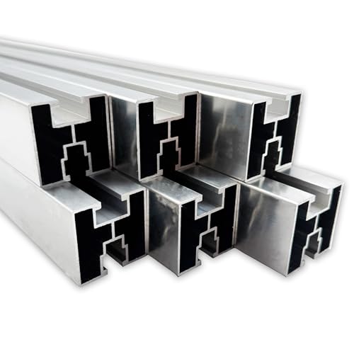 Aluprofil 40x40 Nut 8/10 | 2 Stück mit 2,4 Meter = 4,8 m | Wiederverkäufer 19% | Alu Solarprofil | Solarschiene | Photovoltaik | Montageschiene | Systemprofil | Montageprofil PV | Aluminiumprofil |