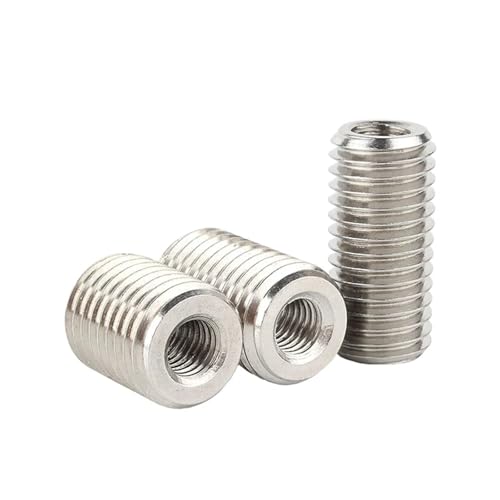 304 Edelstahl Innen Außen Gewinde Adapter Schraube Muttern Einsatz Hülse Konverter Mutter(20mm,M8-M14 (5pcs))