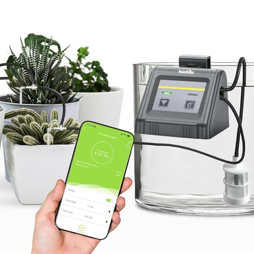 RAINPOINT WiFi Automatisches Bewässerungssystem, Einstellbare Wassermenge, APP-Fernbedienung Automatische Bewässerung für Zimmerpflanzen, Balkon, Tropfbewässerungsset für bis zu 10 Topfpflanzen