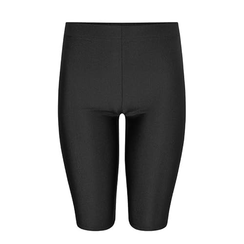Hi-Co Radlerhose für Mädchen und Jungen, Lycra, für Schule Fitnessstudio Sport Gr. 11-12 Jahre, schwarz
