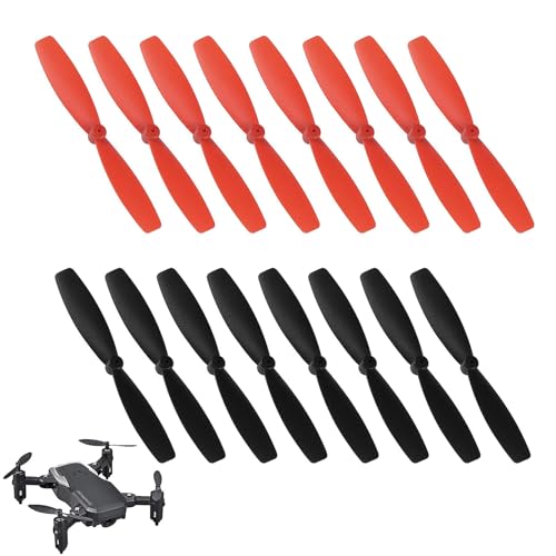 16 Stück Propeller, Rc Drohne Ersatzteile, Rc Flugzeugpropeller, Propellerblätter Zubehör, Plastikflugzeug Propeller, Für Alle Arten Von Drohnen Verwendet Werden (Schwarz, Rot)