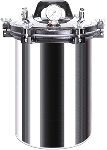 Wrobelax Autoklav-Sterilisator-Maschine, tragbarer Druckdampf, Edelstahl, Laborausrüstung, Trockenverbrennung, Dreiventil-vertikaler Autoklav (Farbe: 24 l)
