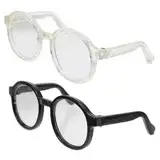 HOMSFOU 2 Stück Puppenbrille Kunststoff Schnapsgläser Kunststoff Playes Haustier Hund Brille Puppenanziehzubehör Puppenbrillen Puppenanziehzubehör Puppenanzieh-Requisiten Brillenkleidung