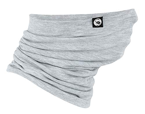Multifunktionstuch – Neckwarmer „Solid Cotton“ Hellgrau