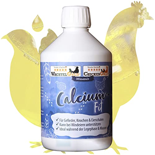 WachtelGold Calcium-Fit 500ml-flüssiges Kalziumpräparat für Wachteln, Hühner und Ziergeflügel