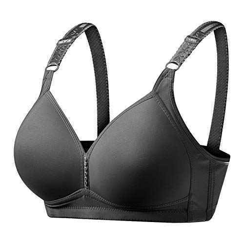 Comforty-Plus BH atmungsaktive Größe Damenunterwäsche Bustier Spitze (Black, L)