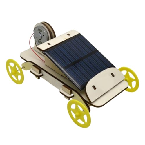 VICASKY 1 Satz Solarauto 3D-Montage-Holzpuzzle Solarenergie-Spielzeug-Kit Spielzeuge Autos Spielzeug Wissenschaftsspielzeug für Kinder Solar-Rennwagen-Spielzeug Motor- Suite Ausrüstung Abs