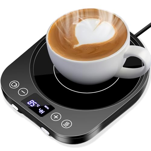 Kaffeewärmer,Aufgerüstet Tassenwärmer,Elektrischer Getränkewärmer,Kaffeetassenwärmer mit 9 Temperatureinstellungen, Automatischer Ein/Aus kerzenwärmer mit Schwerkrafterkennung,Geplantes Herunterfahren
