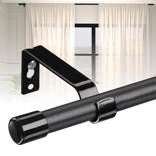 Gardinenstange Ausziehbar, 71-140 cm Vorhangschiene, Vorhangstangenset mit verstellbaren Halterungen, Hochleistungsstahl -Stahlvorhangstange für Badezimmer Schlafzimmer Küche