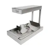 Pommes Frites Wärmelampe Pommes Frites Wärmestation Pommes Frites Wärmer Frittier-Speisenwärmer kommerzielle Heizlampe elektrische Edelstahl-Warmhaltestation Aufsatz-Pommes-Speisenwärmer