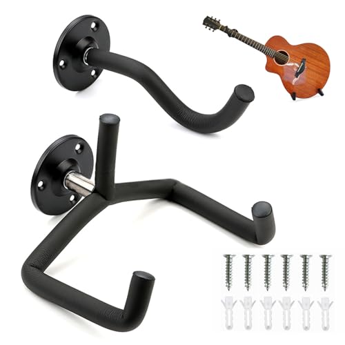 RFYTDCF Gitarren Wandhalterung, Gitarrenhalter für die Wand Schräg Klassische Wandhalter Gitarrenwandhalter Gitarrenhalterung Gitarrenständer Display für Bass Ukulele