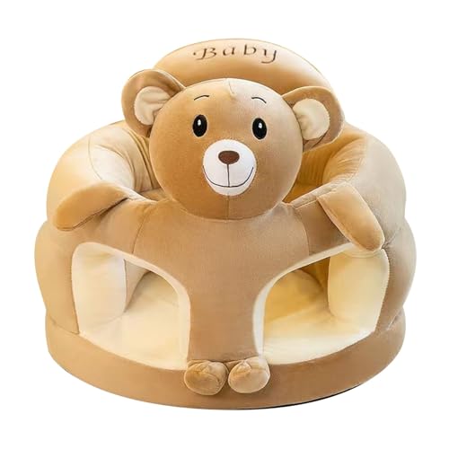 Skyrabbiter Baby Sitzsack Plüsch Teddybär Design Kindersitzsack Sitzhilfe Stützsitz Lernen Sitzen Sicherheitssitz Weichen Stuhl Kissen Sofa Plüsch für Kinder Sofagarnitur (Sofa nicht enthalten)(A)