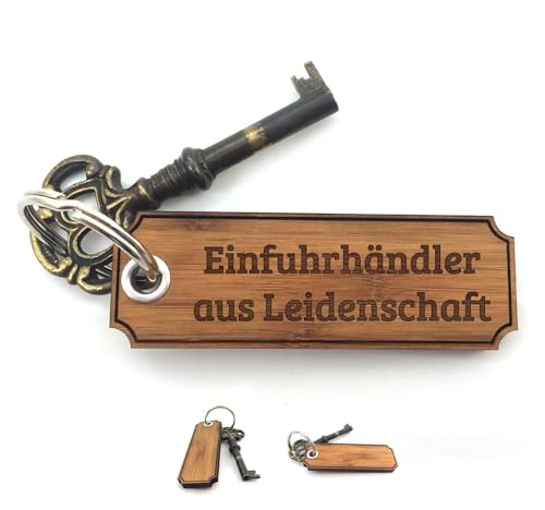 Mr. & Mrs. Panda Schlüsselanhänger Einfuhrhändler - Geschenk, Beruf, Ausbildung, Holz Schlüsselanhänger, Geschenke, Schlüsselanhänger Holz,