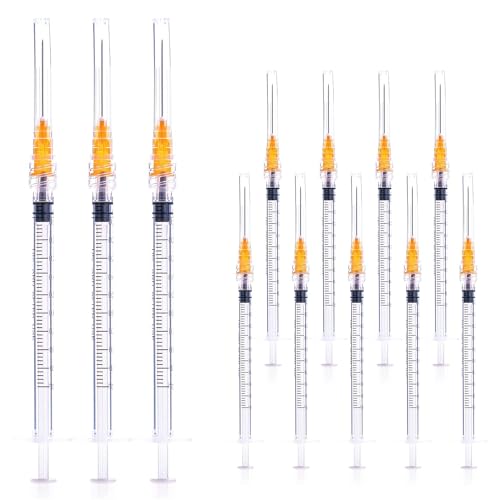 20pcs 1ml/cc 25G-25mm tip，Single Use Luer-Lock Independent Packaging, Easy to Use (20 pack)