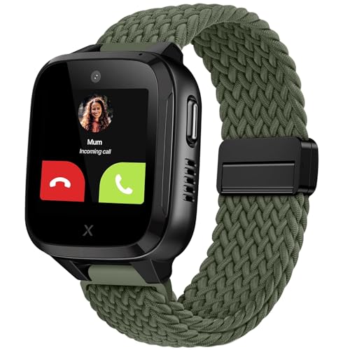 OUTPUTBT Magnetisch Armbänder 16mm für XPLORA Kidzi/Xplora X5 Play/XGO 2/XGO 3 Armband Kinder Nylon Baumwolle Geflecht für Mädchen Jungen
