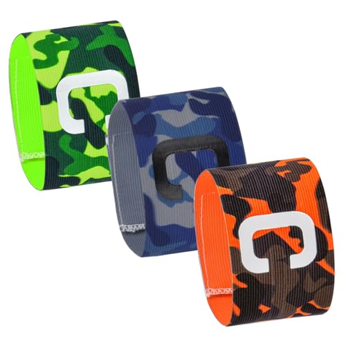 3 Stück Einstellbar Fußball Kapitänsbinde, 3 Farben Kapitänsbinde Kinder und Erwachsene, Teamleiter Armbinde für Ballspiele