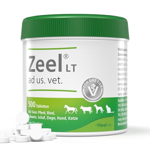 Zeel LT ad us. vet. 500 Tabletten | Natürliches Tierarzneimittel für Hunde, Katzen, Pferde, Rinder, Schweine, Schafe und Ziegen | Made in Germany