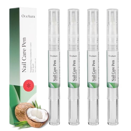 YIIFELL Nail Care Pen 4 PCS Nail Care Pen Nagelpilz Stift österreich Für Gepflegte Fingernägel & Fußnägel Mit Kokosnussöl, Vitamin E & Mandelöl