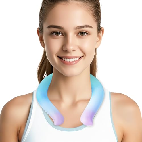 NEWGO Neck Cooler Wrap, Nacken-Eispackung Kühlhalsband für heißes Wetter, wiederverwendbare tragbare Eiskühler-Kühlhalsbänder, mehrfarbige Auswahl an Kühlprodukten für den Körper (Blauviolett)