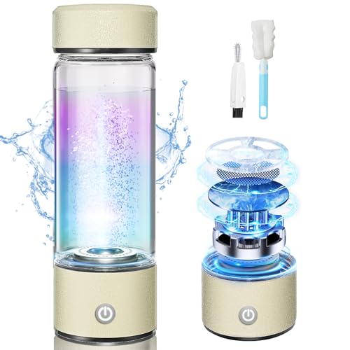 IUHFSIFS 2025 Wasserstoff Wasserflasche【Aktivkohlefilter entfernt 99% Chlorgeruch】10.000+ Zyklen 1680ppb in 3 Minuten, Trägt zur natürlichen Vitalität Bei, für Büro