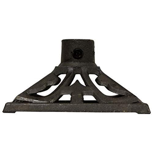 TIKI Gusseisen-Fackelständer - strapazierfähiger, freistehender & witterungsbeständiger Fackelfuß für Terrasse, Garten, Deck & Hinterhof - Passend für Fackelstangen 1,9 cm bis 3,2 cm - 22,9 x 22,9 cm,