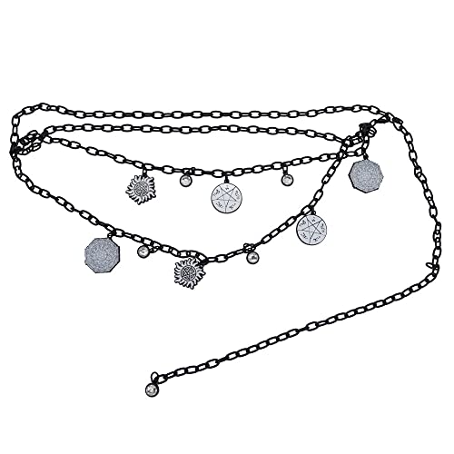 Supernatural Gürtel, Kettengürtel, Supernatural TV-Serie Icons Kettengürtel mit Charms, Supernatural, OSFM (44.5 Inches Long)