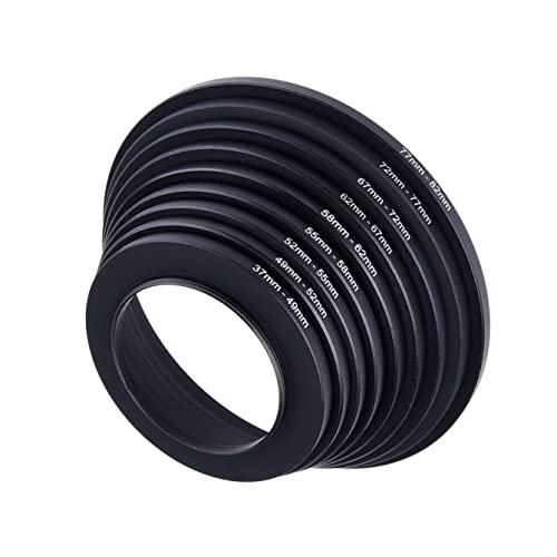 Lens Filter Adapter Rings - Place Large Lens Filters on a Smaller Diameter Lens - Sizes: 37-49, 49-52, 52-55, 55-58, 58-62, 62-67, 67-72, 72-77, 77-82 mm