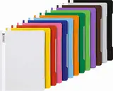 Brunnen Schnellhefter A4, Polypropylen, farblich sortiert, transparenter Deckblatt, 13 Farben, 14 Stück